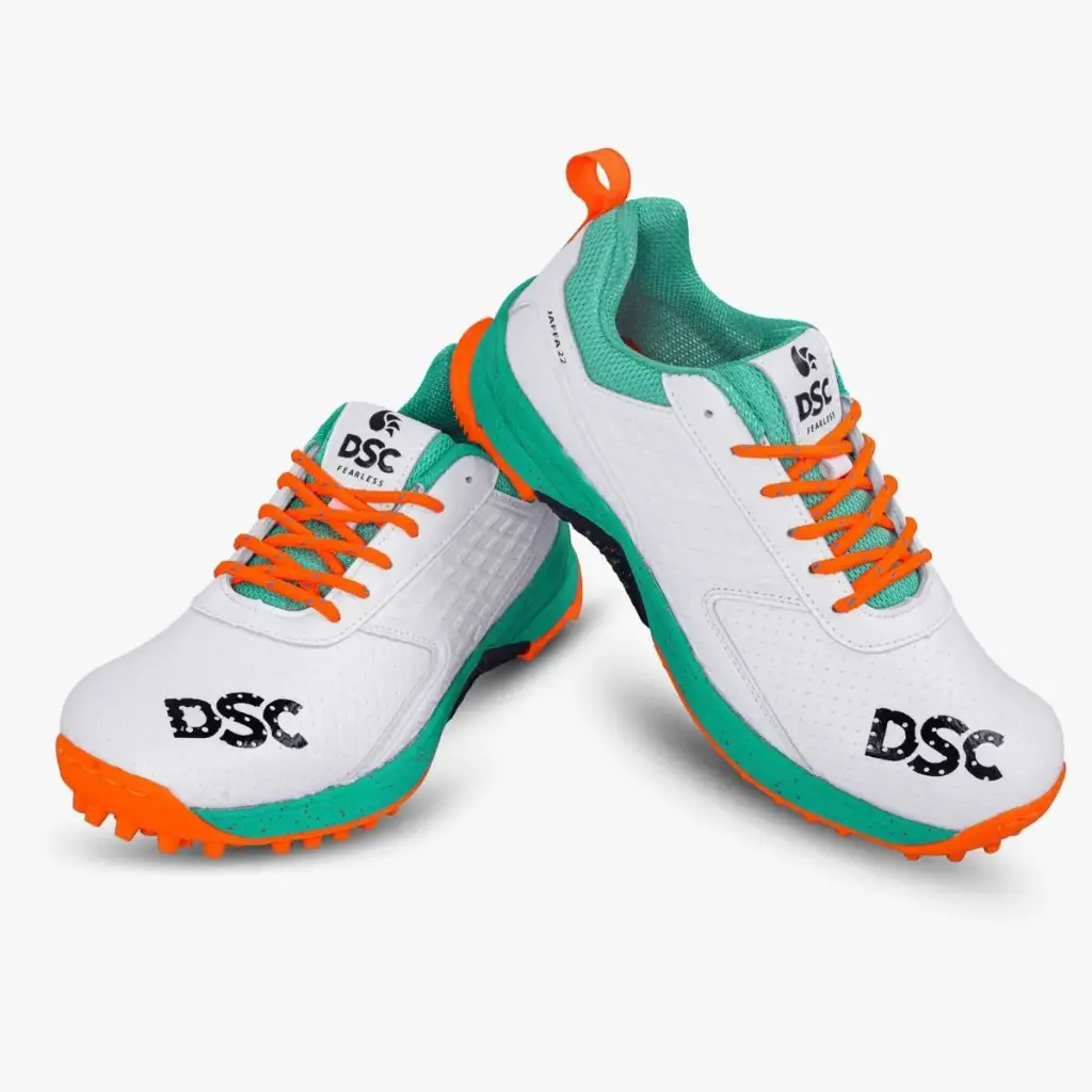 DSC Jaffa 22 Cricket Shoes White/Sea Green (UK6/US7)